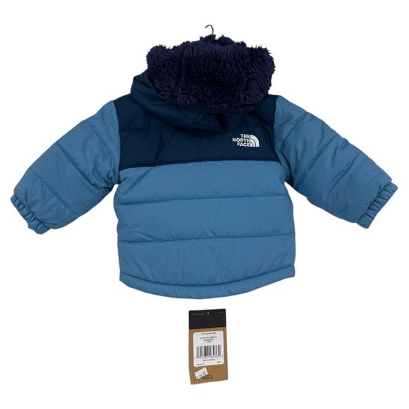 North Face Coat sz 3-6 Months infant Reversible Fleece Blue mt chimbo winter - Picture 4 of 12